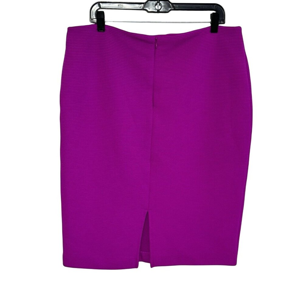 Attention Womens XL Fuchsia Pencil Skirt Polyester/Spandex - Picture 2 of 4